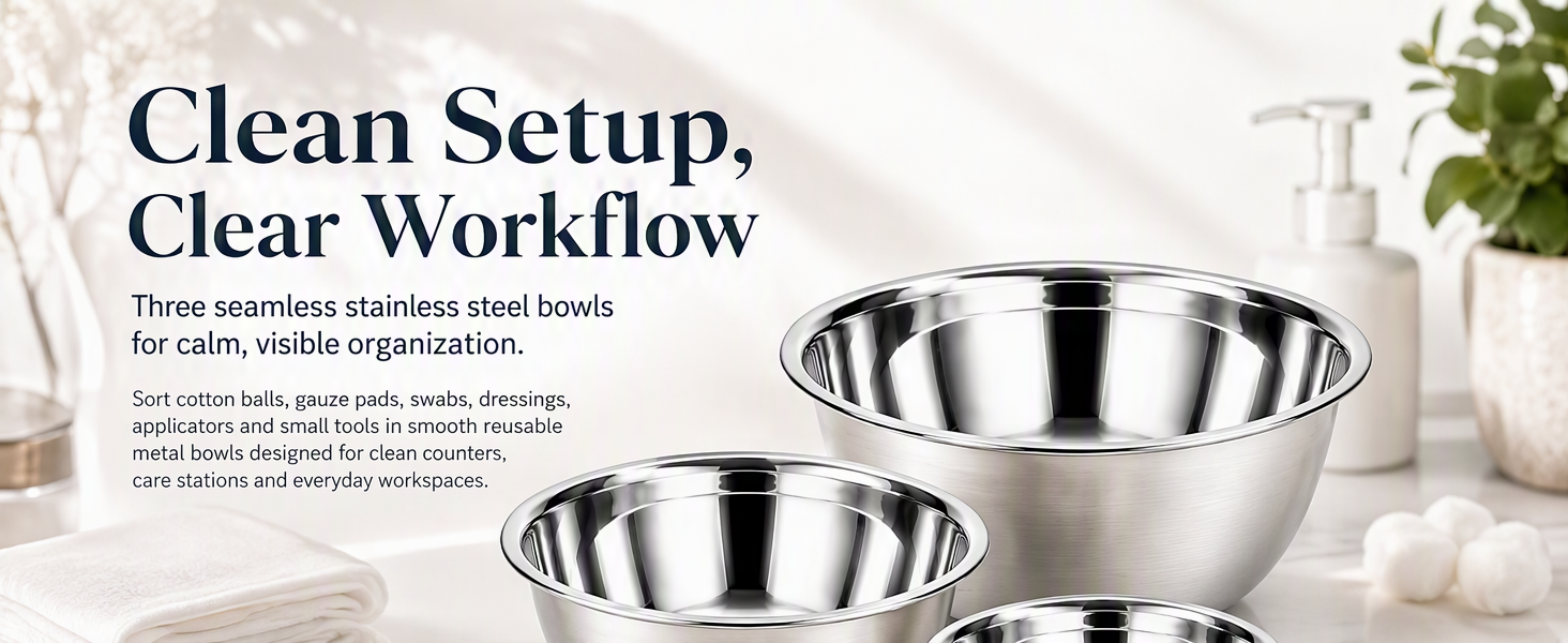 STAINLESS STEEL DRESSING BOWLS