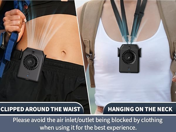 hanging neck fan