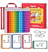 JoyCat Math Flash Cards and Chart for Kids Ages 4-8, 288 Double-Sided Flash Cards for Addition, S...