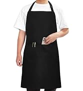 Syntus Chef Apron for Men Women Kitchen Cooking Apron with Pockets, Adjustable Bib Aprons Water, ...