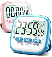 Antonki 2 Pack Classroom Timers for Kids Teachers, Magnetic Countdown Digital Kitchen Timer for C...