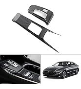 Karltys Compatible with Gear Shift Cover Hyundai Sonata DN8 2020 2021 2022 2023 Carbon Fiber Acce...