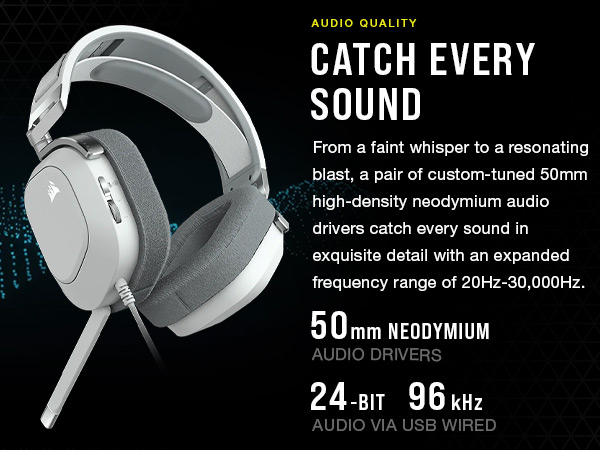 NEODYMIUM AUDIO DRIVERS, Dolby Audio headset, surround sound headset