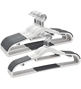 ELONG HOME Plastic Hangers 30 Pack, Non Slip Slim Clothes Hangers, Heavy Duty Thin Plastic Hanger...