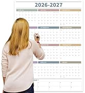 Guasslee Large Wet &Dry Erase Wall Calendar 2026, 12 Months 36"*48" Vertical Jumbo Calendar Plann...
