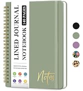 ZOTIA Lined Spiral Journal Notebook for Women, A5 College Ruled Journals for Writing, Hardcover N...