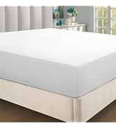 MOONLIGHT20015 White Fitted Sheet Full Size - Ultra-Soft Hotel Quality 1800 Brushed Microfiber 16...