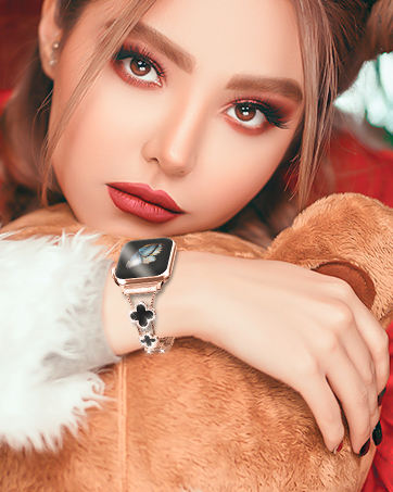 Rose gold apple strap