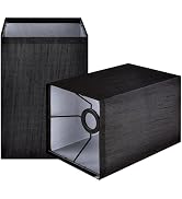 UNO Fitter Type Modern Square Lamp Shade Set of 2 Small Black,L6.3