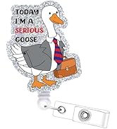Serious Goose Badge Reel Retractable - Cosmisun Funny Goose Badge Holder Retractable with Alligat...