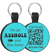 MYLUCKYTAG QR Code Silicone Pet ID Tag Dog Cat Tag, Online Pet Profile, Pet Location Alert Email,...