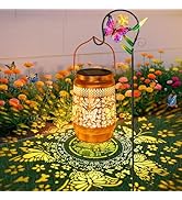Solar Lanterns Outdoor Butterfly Garden Decor, Gifts for Women Mom Grandma Birthday, Waterproof M...