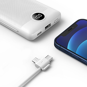 usb battery with ac plug,portable charger built in cable,external batteries