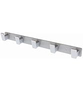 AGKXHDEC Modern Wall Mounted Coat Hook Rack, (White, 5 Hooks)