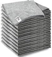 INFICRIME Microfiber Cleaning Cloth 12 Pack, 12.6 x 12.6 inch Microfiber Towels for Cars, High Pe...