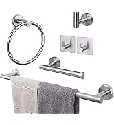 TocTen 6-Piece Set Bathroom Hardware Set-304 Stainless Steel, Towel Bar Set Include Towel Bar+Tow...