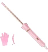 Hahahope 3/8 Inch Skinny Curling Wand, 9mm Mini Barrel for Short & Long Hair, Dual Voltage with 2...