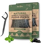 Biodegradable Floss Picks | 100 Count (2 Pack) | Mint Flavor, Candililla Wax | Sustainable & Reus...