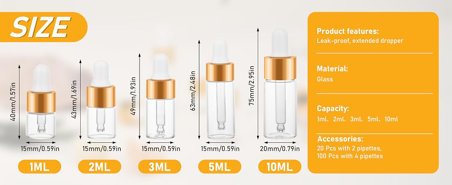 mini dropper bottles