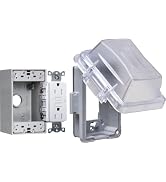 TAYMAC MKG420CS Nonmetallic Extra Duty Complete in-Use Cover 15 Amp WRTR Self Test GFCI Kit, 1-Ga...