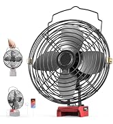 Ecarke 8" Portable Jobsite Fan Compatible with Milwaukee Battery (Tool Only) Brushless Motor 18v ...