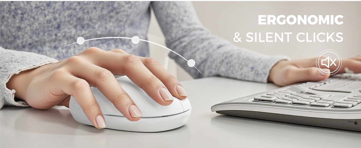 MIFFY MIPOW Dual Mode Wireless Mouse (2.4GHz + Bluetooth 5.0) for Windows, MacOS, iOS, Android