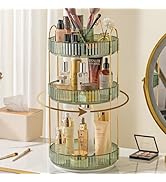Aveniee 360 Rotating Makeup Organizer for Vanity, Perfume Storage with Brush Holder for Bathroom ...