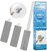 3 Packs Pumice Cleaning Stone with Extra Long Handle, Pumice Stone for Toilet Bowl Clean for Clea...