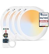 Combuh Battery Operated Ceiling Light Cordless Quick Magnetic Mounting, 7.48" Rechargeable Motion...