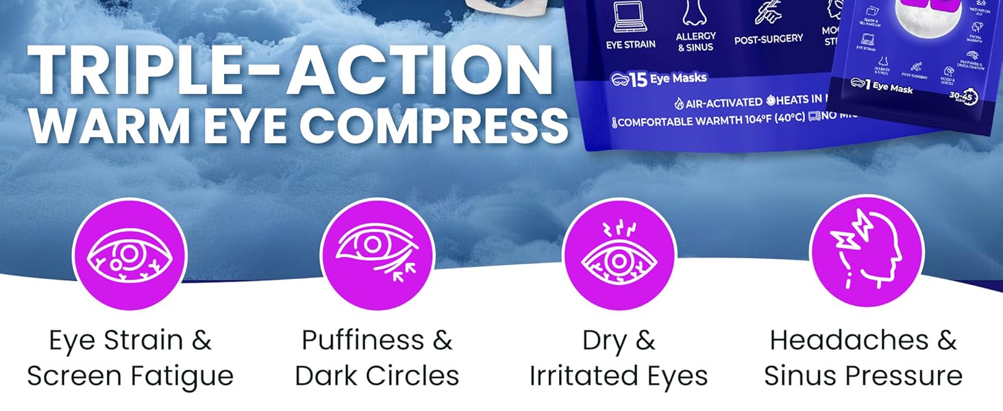 Heated eye masks for dry eyes, self care gifts for women, sleep mask for men, eye mask for dry eyes