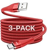USB C Cable 3Pack 10FT, USB A to USB C Cable Fast Charging, Extra Long Type C Charging Power Cord...