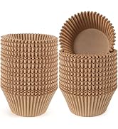 Caperci Jumbo Cupcake Liners Natural Muffin Baking Cups 300-Count, No Smell, Food Grade, Upgraded...