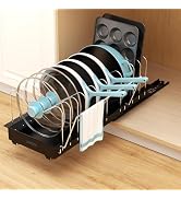 Golener Pots and Pans Organizer Under Cabinet - 22" Deep Expandable Pot Organizers inside Cabinet...