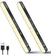Ferswe Motion Sensor Light Indoor Rechargeable, Battery Level Display, 60 LED Motion Sensor Close...