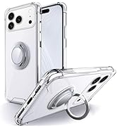 Silverback for iPhone 17 Pro Max Case Clear with Ring Kickstand, Protective Shock -Absorbing Bump...