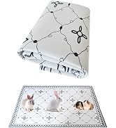kathson Extra Large Rabbit Cage Liner,78.7×39.4in Reusable Guinea Pigs Rug Anti-Slip Dog Playpen ...