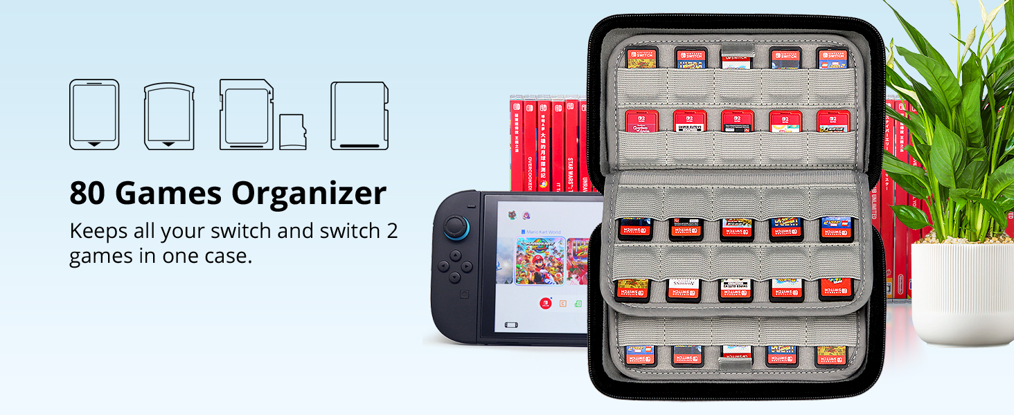 sisma game organizer for nintendo swtich 2 game cards