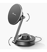 TPARTS Vacuum Suction Magnetic Phone Holder for Tesla Model Y/3/X/S, Upgraded Suction Cup Car Mou...