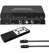 192KHz Digital to Analog Audio Converter DAC with Volume Adjustable Remote Control 192KHz/24bit D...