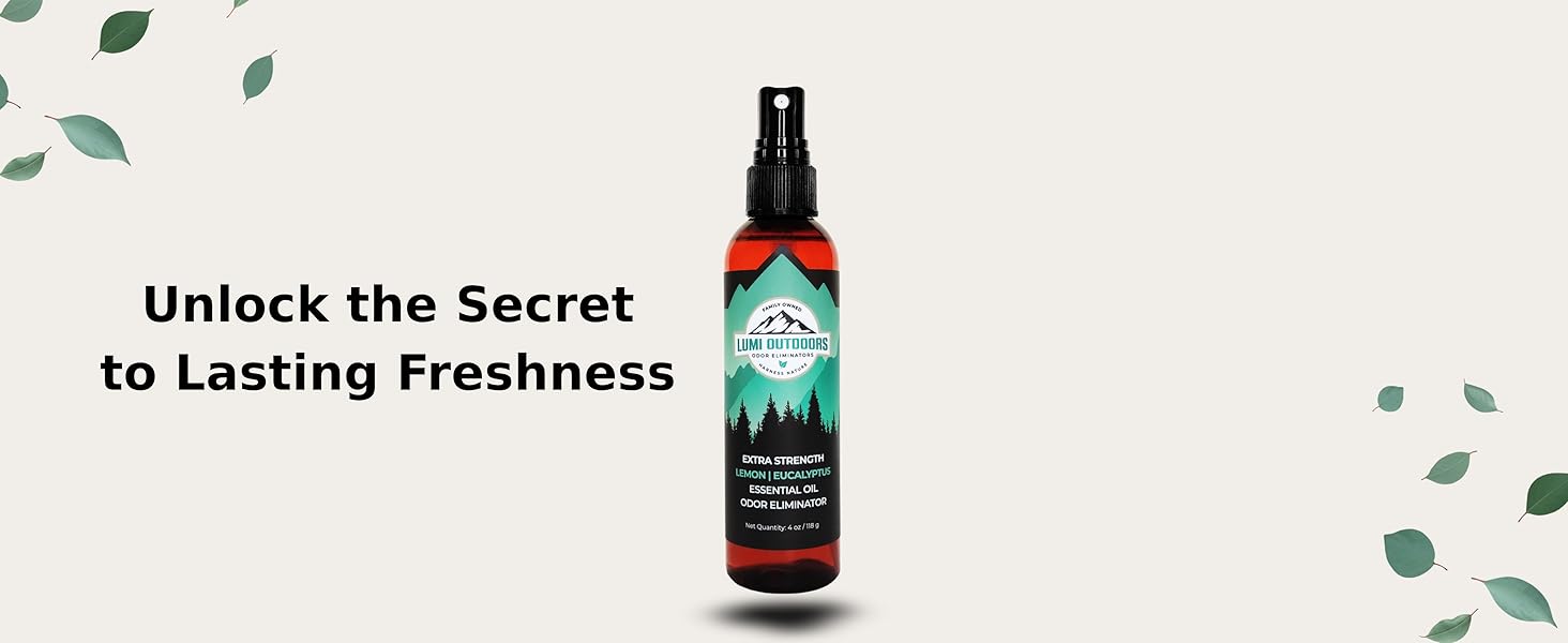 Lumi Outdoors Shoe Deodorizer Spray Shoe Smell Scent and Odor Remover
