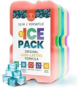 Healthy Packers Ice Pack for Lunch Box - Freezer Packs - Original Cool Pack (Set of 5) | Slim & L...