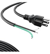 Yubunt 6Feet 12 Gauge 3 Prong Heavy Duty Replacement Power Supply Cord Cable 110V 115V 120V Pigta...