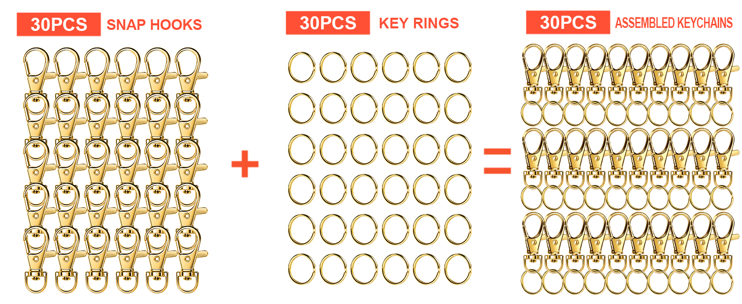 60pcs Keychain Supplies for Free Assembly