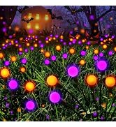 Albelt Halloween Decorations Outdoor, 6 Pack Solar Firefly Lights Outdoor, 48 LED Solar Halloween...