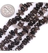 HAAMIIQII 5-8mm Natural Smoky Quartz Chips Irregular Stones Loose Gemstone Energy Healing Beads f...