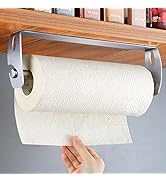 YIGII Paper Towel Holder Under Cabinet, One Hand Operable Adhesive Paper Towel Holder Wall Mount/...