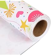 NESCCI Birthday Wrapping Paper,Birthday Gift Wrapping Paper,Wrapping Paper Roll-17 Inch X 32.8 Fe...