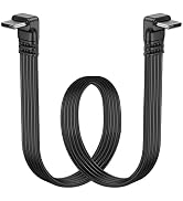 LANMINGLEL Short 90 Degree USB Type C 2.0 Flat Cable,PD 65W USB C 2.0 Fast Charge Cord,Data & Fas...