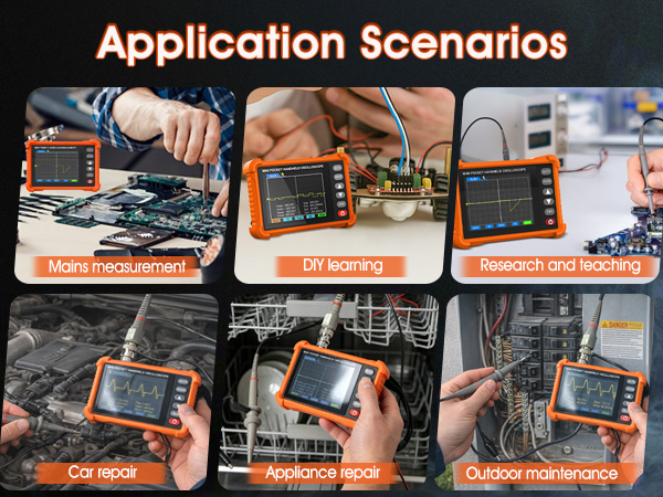 Handheld Oscilloscope Portable Mini Pocket Digital Oscilloscope Kit with 500KHz Bandwidth
