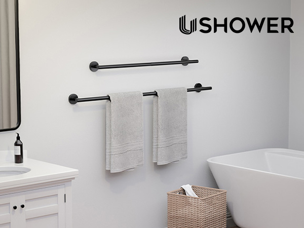 towel bar matte black
